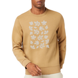 Blad Herfstbladeren Strass Strijk Applicatie op een mosterdgele sweater