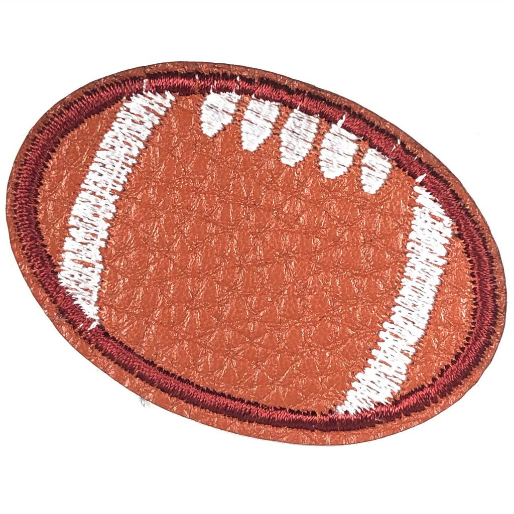 Bruine american football patch van een leer achtig materiaal