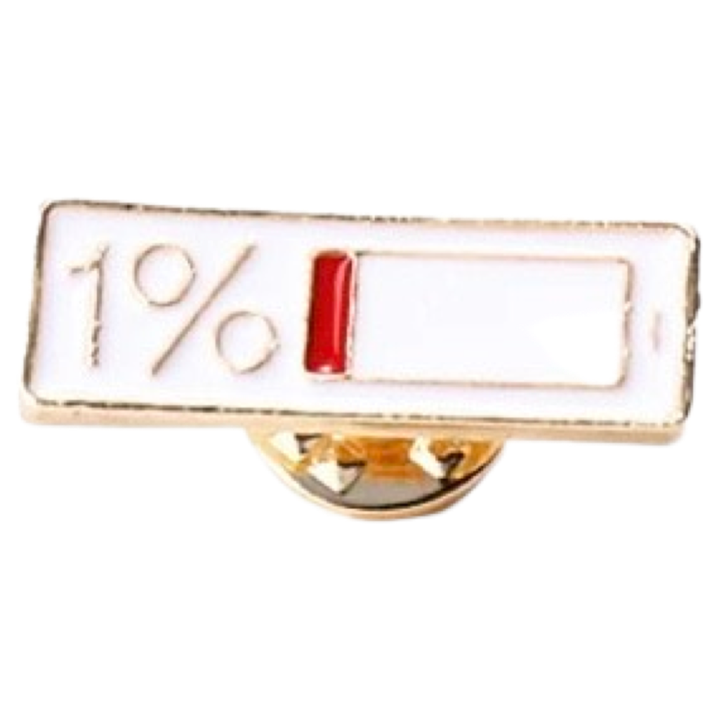 Power 1% Emaille Pin
