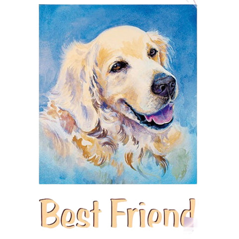 Golden Retriever Best Friend Tekst Strijk Applicatie