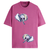 Olifant Fashion Strijk Applicatie op een roze t-shirt