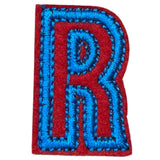Alfabet Letter R Strijk Embleem Patch Rood Blauw