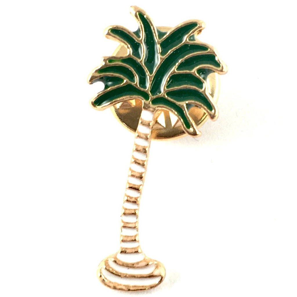 Palmboom Met Witte Stam Emaille Pin