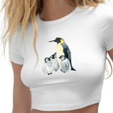 Pinguïn Zeehond Pool Dieren Strijk Applicatie op een wit t-shirt