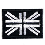 Zwart Witte Engels Britse Union Jack Vlag Strijk Embleem Patch