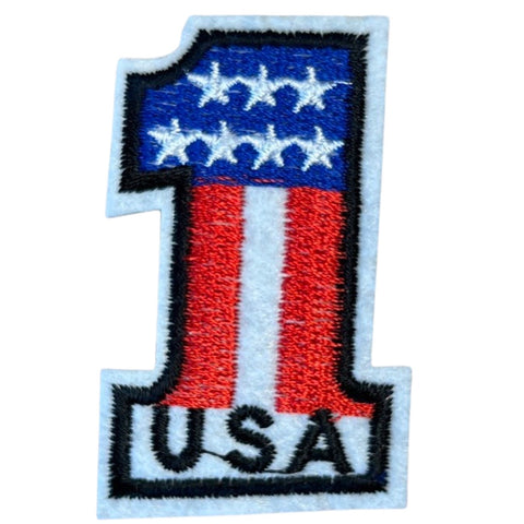 Number One Stars And Stripes USA Strijk Embleem Patch